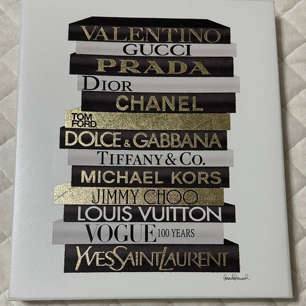 NWT Hobby Lobby Designer Brand Canvas Art - Black and Gold